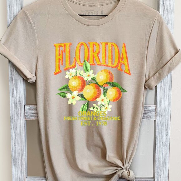 Florida Orange Shirt, Florida State Shirt, Citrus T Shirt, Fruity Shirt - Picture 1 of 2